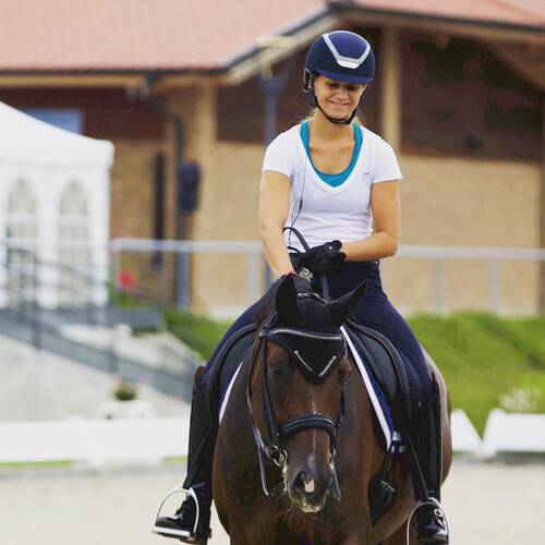 Estelle Wettstein und QUATERBOY im Training für die SM Dressur 2021